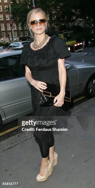 Model Laura Bailey attends a private dinner hosted by Stella McCartney at Harvey Nichols on July 3, 2008 in London
