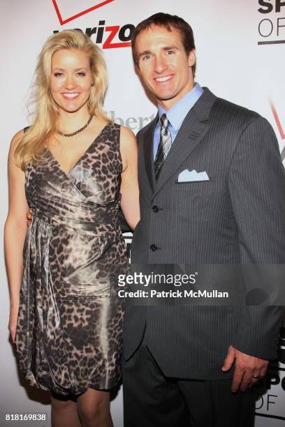 Brittany Brees and Drew Brees attend 2010 Sports Illustrated Sportsman Of The Year Award Presentation at The IAC Building on November 30, 2010 in New...