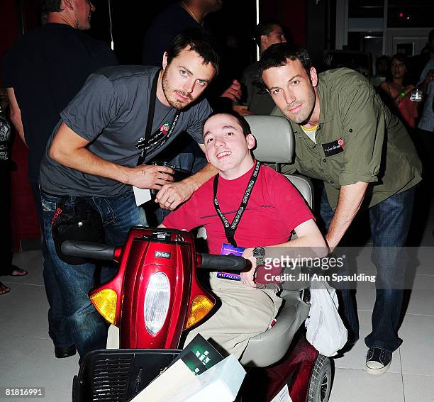 Actors Casey Affleck, Jacob and Ben Affleck arrive at AUFA Celebrity Poker Tournament - After Party at Pure Nightclub on July 2, 2008 in Las Vegas,...