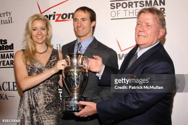 Brittany Brees, Drew Brees and Terry McDonell attend 2010 Sports Illustrated Sportsman Of The Year Award Presentation at The IAC Building on November...