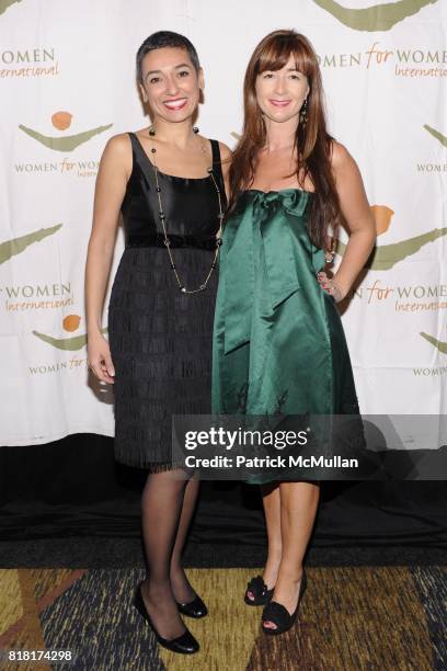 Zainab Salbi and Deborah Lloyd attend WOMEN FOR WOMEN GALA at Chelsea Piers on November 9, 2010 in New York City.