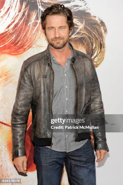 Gerard Butler attends LIONSGATE and THE CINEMA SOCIETY host the premiere of THE NEXT THREE DAYS at Ziegfeld Theater on November 9, 2010 in New York...