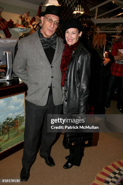 Peter Rosenthal and Amy Rosi attend MACKENZIE-CHILDS Holiday Store Unveiling benefitting BEST BUDDIES at MacKenzie Childs on November 9, 2010 in New...