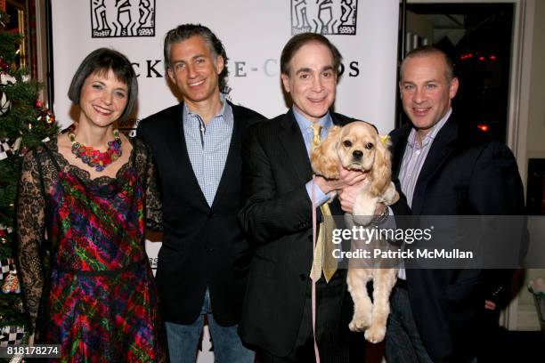 Rebecca Proctor, Lee Feldman, Glenn Plaskin and Howard Cohen attend MACKENZIE-CHILDS Holiday Store Unveiling benefitting BEST BUDDIES at MacKenzie...