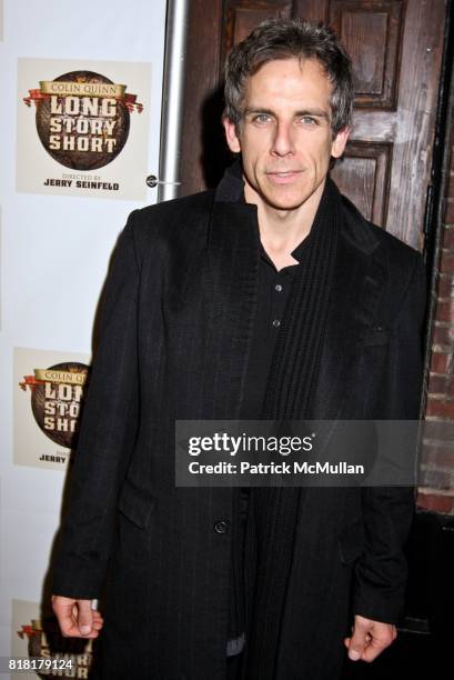 Ben Stiller attends COLIN QUINN, LONG STORY SHORT OPENING NIGHT - DIRECTED BY JERRY SEINFELD at Helen Hayes Theatre on November 9, 2010 in New York...