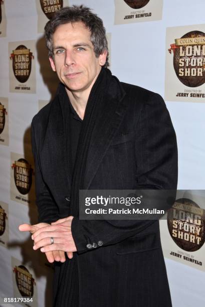 Ben Stiller attends COLIN QUINN, LONG STORY SHORT OPENING NIGHT - DIRECTED BY JERRY SEINFELD at Helen Hayes Theatre on November 9, 2010 in New York...