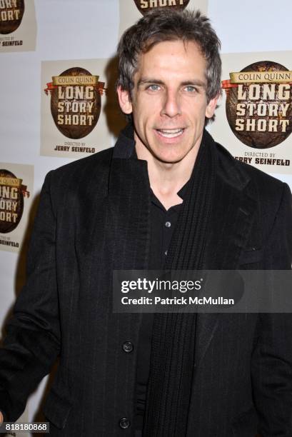 Ben Stiller attends COLIN QUINN, LONG STORY SHORT OPENING NIGHT - DIRECTED BY JERRY SEINFELD at Helen Hayes Theatre on November 9, 2010 in New York...