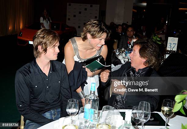 Jesse Wood, Kate Silverton and Kenney Jones attend the Salon Prive Summer Ball, at the Hurlingham Park on July 3, 2008 in London, England.