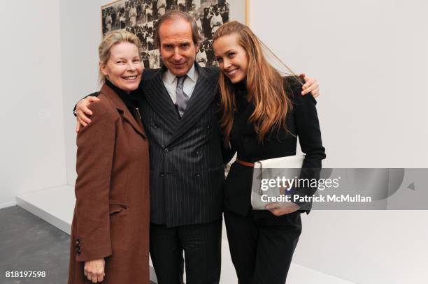 Mona Arnold, Simon de Pury and Petra Nemcova attend PHILLIPS DE PURY & Company's opening reception for CARTE BIANCHE, PHILLIPE SEGALOT, and...