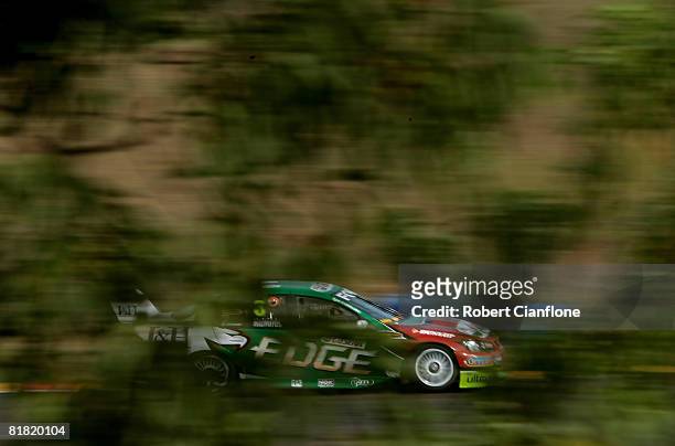 Steven Richards of Ford Performance Racing drives his Ford during practice for round six of the V8 Supercars Championship Series at Hidden Valley...