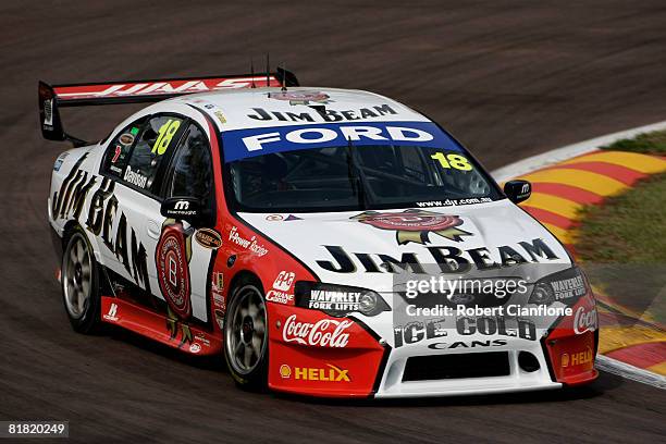 Will Davison of Jim Beam Racing drives his Ford during practice for round six of the V8 Supercars Championship Series at Hidden Valley Raceway on...