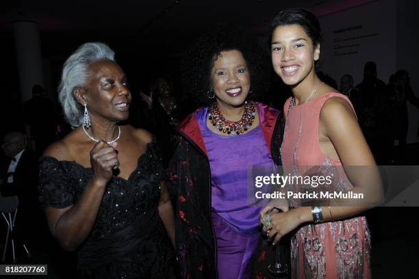 Lois Betts, Sherry Bronfman and Hannah Bronfman attend The 2010 Jazz Interlude Honoring Lois and Roland W. Betts and Elizabeth Catlett at Museum of...