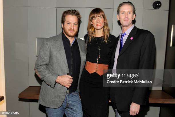 Evan Yurman, Gretchen Jones and Jason Dorn attend DAVID YURMAN Hosts A Men's Evening with dot429 at David Yurman’s Townhouse on November 3rd, 2010 in...