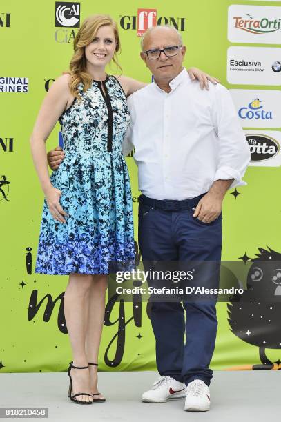 Amy Adams and Claudio Gubitosi attend Giffoni Film Festival 2017 Day 5 Photocall on July 18, 2017 in Giffoni Valle Piana, Italy.