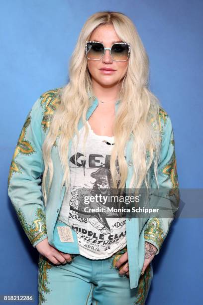 Singer-songwriter Kesha visits SiriusXM Studios on July 18, 2017 in New York City.