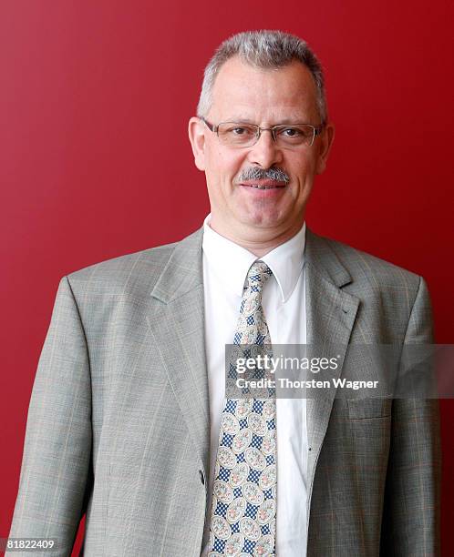 Dr. Heinrich Breit, member of the board of the German Football Association poses during the DFB Executive Board and Executive Committee photocall at...