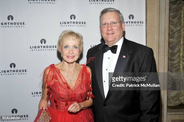Jane Powell and Mark Ackermann attend LIGHTHOUSE INTERNATIONAL Annual Gala LIGHTYEARS at The Plaza Hotel on November 22, 2010 in New York City.