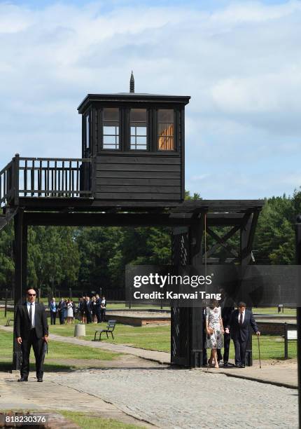 Catherine, Duchess of Cambridge and Prince William, Duke of Cambridge visit the former Nazi Germany Concentration Camp during day 2 of their Royal...