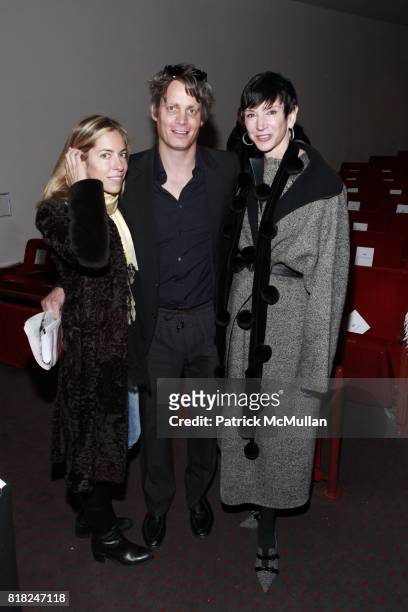 Nicole Hanley, Matthew Mellon and Amy Fine Collins attend DOUGLAS HANNANT Fall 2010 Collection at Kaye Playhouse on February 17, 2010 in New York...