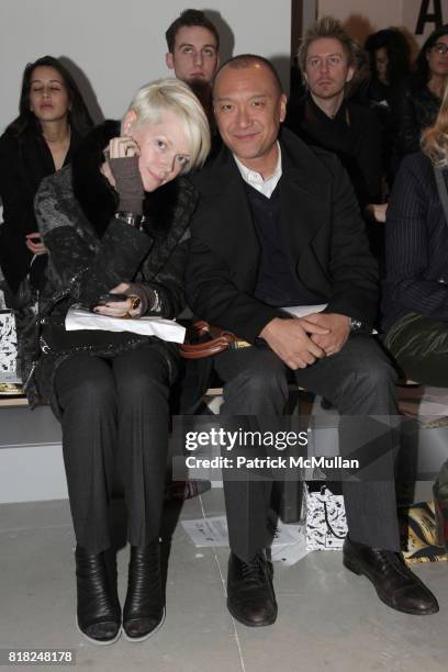 Kate Lanphear and Joe Zee attend JEREMY SCOTT Fall 2010 Collection at Milk Studios on February 17, 2010 in New York City.