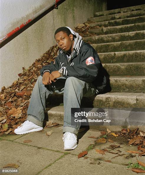Dizzy Rascal 2003 Rapper Dizzie Rascal poses for a portrait shoot in London for Flux ...