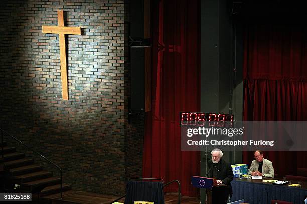 The Archbishop of Canterbury, Dr Rowan Williams , speaks on the opening day of the General Synod of the Church of England, at York University's...