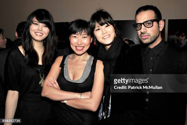 Sabrina Cho, Sally Wu, Michelle Cho and Raam attend LAUNCH of ART+CRAFT and After Party at Chambers Fine Art on February 17, 2010 in New York City.