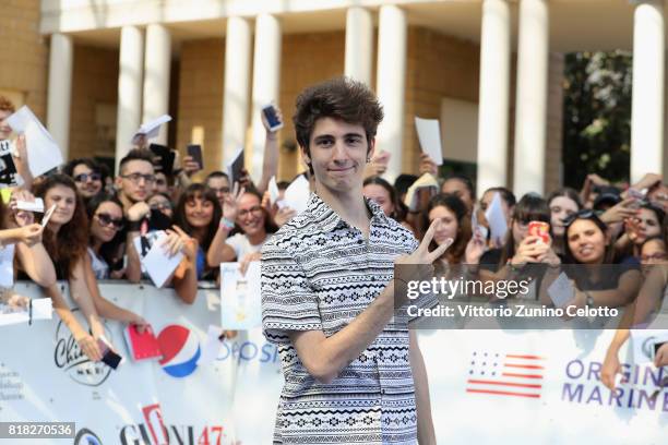 Favij attends Giffoni Film Festival 2017 Day 5 Blue Carpet on July 18, 2017 in Giffoni Valle Piana, Italy.