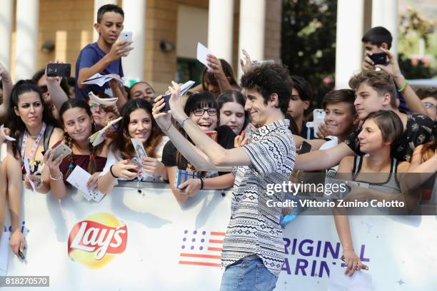 Favij attends Giffoni Film Festival 2017 Day 5 Blue Carpet on July 18, 2017 in Giffoni Valle Piana, Italy.