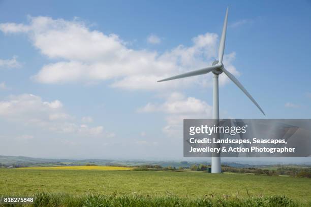 wind turbine windmill - wind power uk stock pictures, royalty-free photos & images