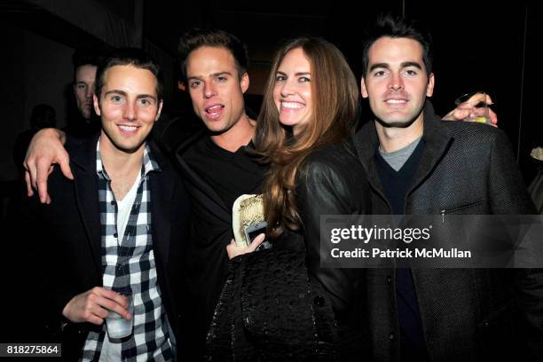 Pel, Elissa Lumley and Andrew Freesmeier attend Closing Party for Bryant Park Tents at Bryant Park on February 18, 2010 in New York City.