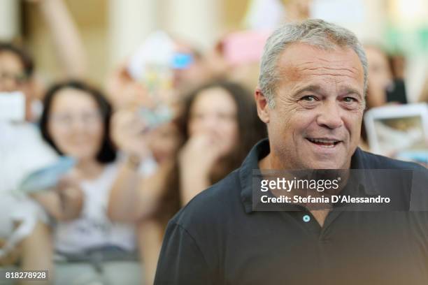 Actor Claudio Amendola attends Giffoni Film Festival 2017 blue carpet on July 18, 2017 in Giffoni Valle Piana, Italy.