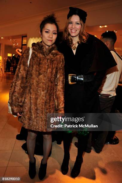 Miyako Nakamura and Shae Decar attend SAKS FIFTH AVENUE & Zac Posen Celebrate Launch of Z SPOKE by Zac Posen at Saks Fifth Avenue on February 24,...
