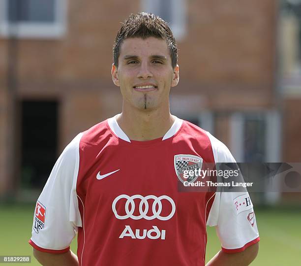 Valdet Rama poses during the 2nd Bundesliga Team Presentation of 1.FC Ingolstadt on July 04, 2008 in Ingolstadt, Germany.