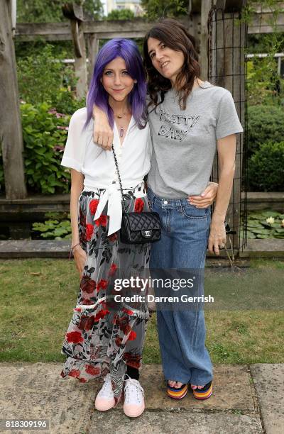 Scarlett Curtis and Bella Freud attend the J Brand x Bella Freud garden tea party on July 18, 2017 in London, England.