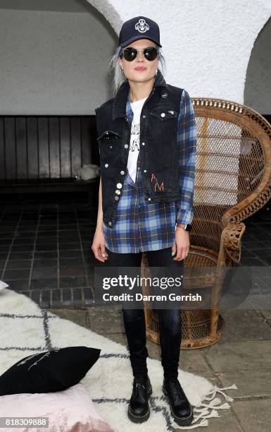 Alison Mosshart attends the J Brand x Bella Freud garden tea party on July 18, 2017 in London, England.