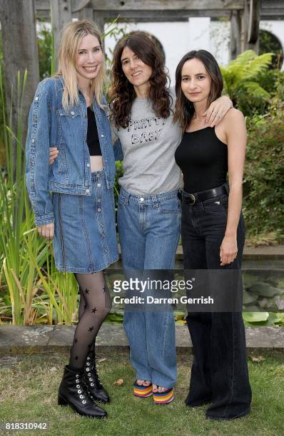 Bella Freud and Marissa Morin attend the J Brand x Bella Freud garden tea party on July 18, 2017 in London, England.