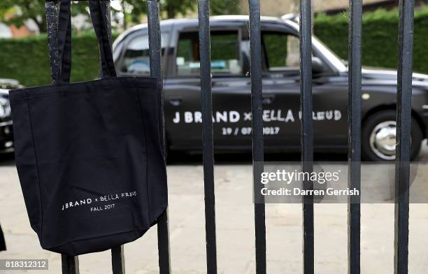 Atmosphere at the J Brand x Bella Freud garden tea party on July 18, 2017 in London, England.