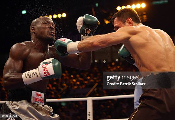 Felix Sturm of Germany in action during the WBA middleweight world championship fight against Randy Griffin of United States of America at the Gerry...