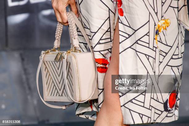 Hand bag of German actress Ursula Karven as a detail during the 'Atomic Blonde' World Premiere at Stage Theater on July 17, 2017 in Berlin, Germany.