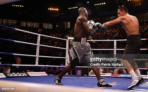 Felix Sturm of Germany in action during the WBA middleweight world championship fight against Randy Griffin of United States of America at the Gerry...