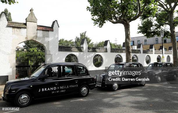 Atmosphere at the J Brand x Bella Freud garden tea party on July 18, 2017 in London, England.