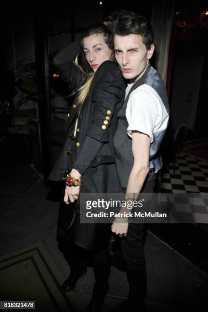 Ada Kokosar and Cameron Moir attend THE PURPLE Fashion Magazine After Party at Gramercy Park Hotel on February 14, 2010 in New York City.
