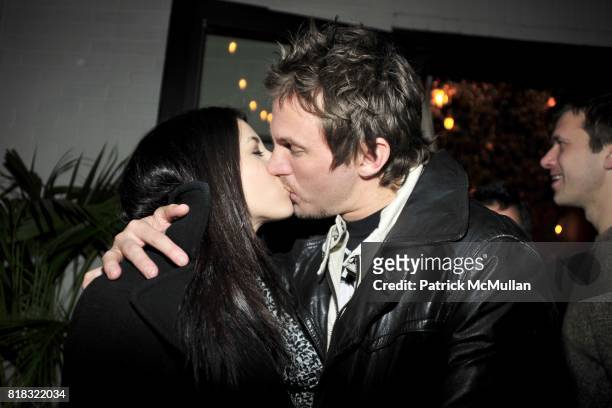 Diana Falzone and Scott Hawkins attend THE PURPLE Fashion Magazine After Party at Gramercy Park Hotel on February 14, 2010 in New York City.