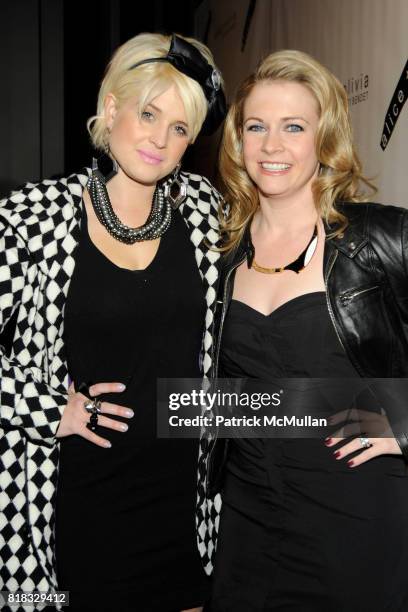Kelly Osborne and Melissa Joan Hart attend ALICE + OLIVIA Fall 2010 Presentation at Provocateur The Gansevoort Hotel on February 13, 2010 in New York...