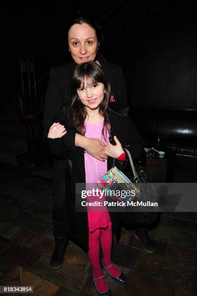 Kelly Cutrone and Ava Cutrone attend the KELL ON EARTH private screening at the Tribeca Grand Hotel on February 1, 2010 in New York City.