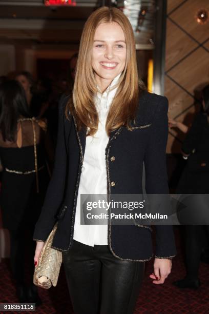 Edita Vilkeviciute attends CHANEL DINNER IN HONOR OF VANESSA PARADIS FOR ROUGE COCO at the Mark Hotel on February 9, 2010 in New York City.