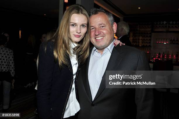 Edita Vilkeviciute and Fabien Baron attend CHANEL DINNER IN HONOR OF VANESSA PARADIS FOR ROUGE COCO at the Mark Hotel on February 9, 2010 in New York...