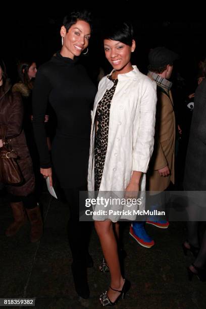 Nicole Murphy and Bria Murphy attend RACHEL ROY Fall 2010 Collection at Cedar Lake on February 14, 2010 in New York City.