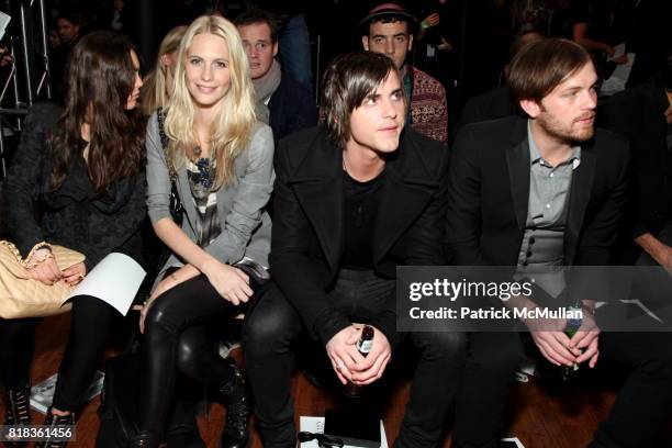 Tallulah Harlech, ?, Caleb Followill and Jared Followill attend RAG & BONE Fall 2010 Women's Collection at 82 Mercer Street on February 12th, 2010 in...